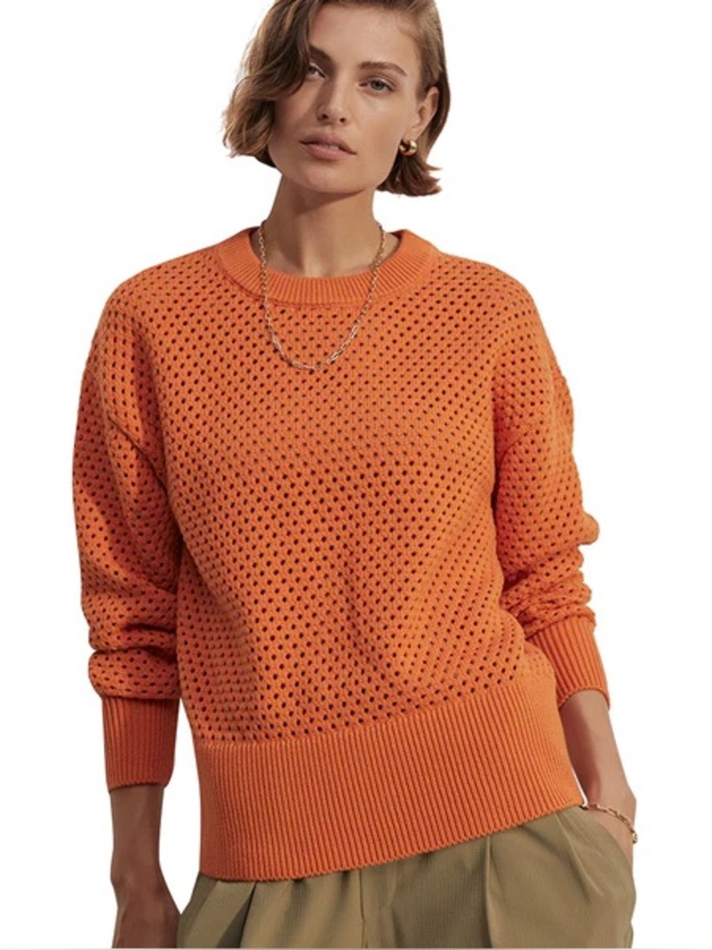 Varley Hester Knit Crew. Size S
